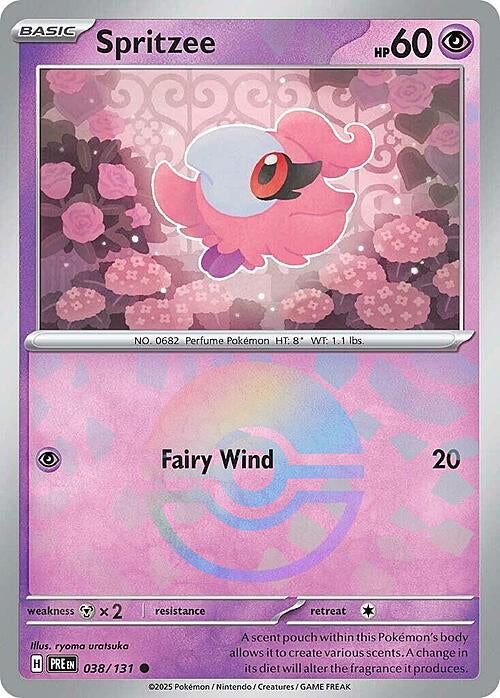 Prismatic Evolutions Spritzee #038/131 Pokéball